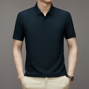 Camisa de manga corta de negocios delgada transpirable de seda