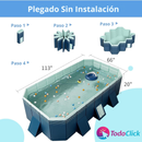 PISCINA PLEGABLE NO INFLABLE DE PLÁSTICO DURO PARA NIÑOS Y ADULTOS